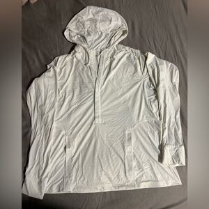 Athleta White Hooded Top Size 2X